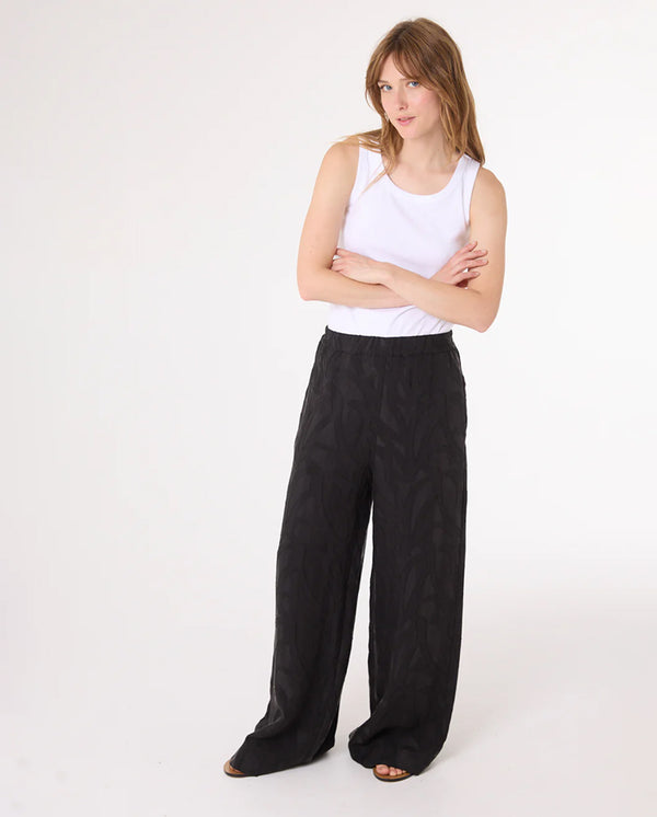 Lola Flocked trouser BLACK