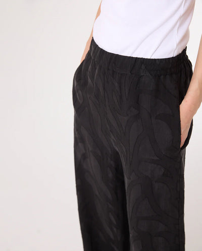 Lola Flocked trouser BLACK