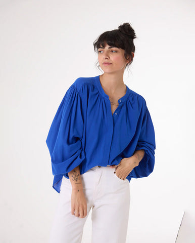 Ovelia shirt Blue/Green