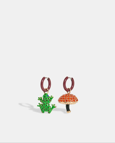 Mushroom earrings deals zara