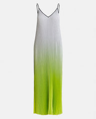 Haurus Pleated Maxi Dress Citronella