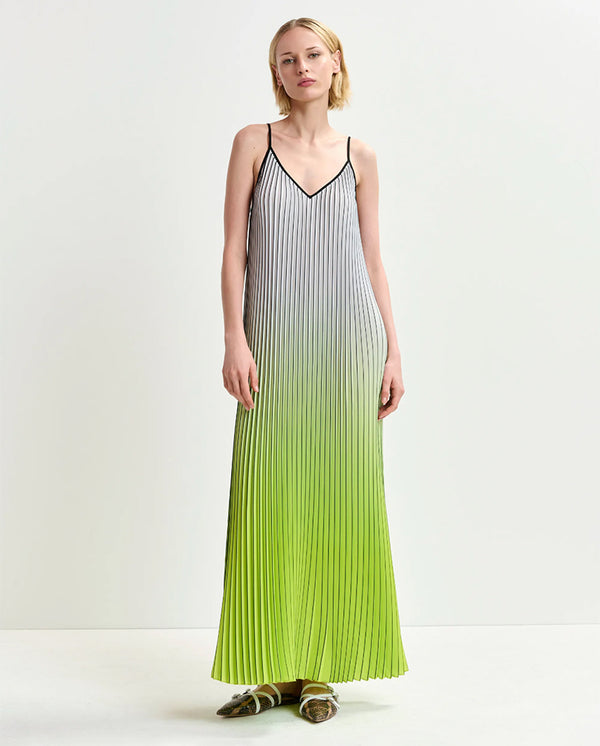 Haurus Pleated Maxi Dress Citronella