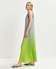 Haurus Pleated Maxi Dress Citronella