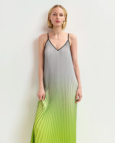 Haurus Pleated Maxi Dress Citronella