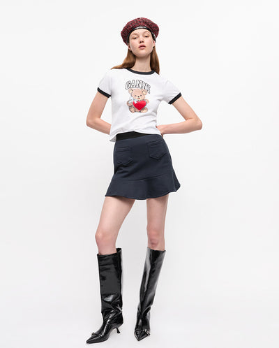 Heavy fleece mini Skirt Sky Captain