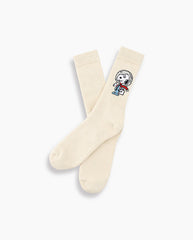 Astro Snoopy Socks ECRU