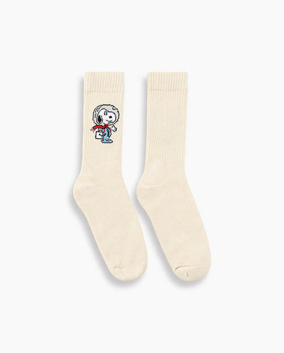 Astro Snoopy Socks ECRU