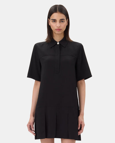 Viscose Twill Mini Dress BLACK