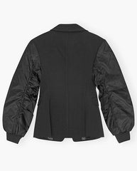 Bonded Crepe Mix jacket BLACK