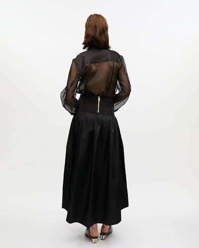 Duchesse Long Pocket Skirt BLACK