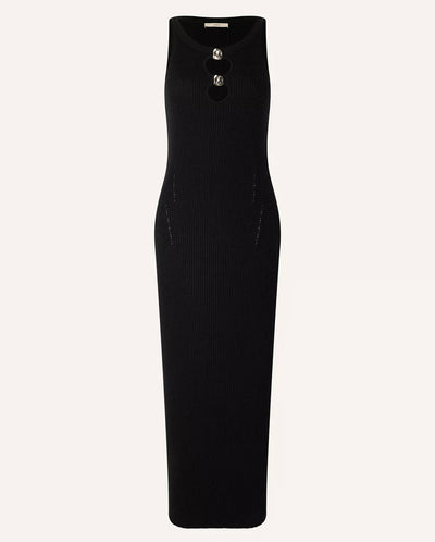 Lorina Ribbed Dress BLACK