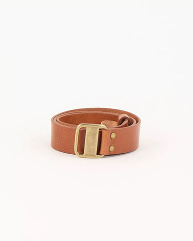 Matter leather Belt Creme