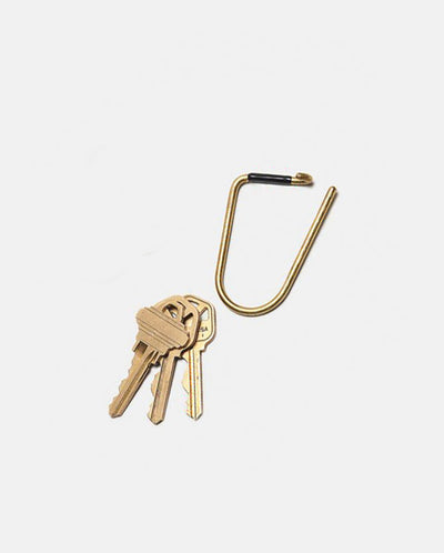 Wilson Enamelled Keyring - Brass/Black Brass / Black