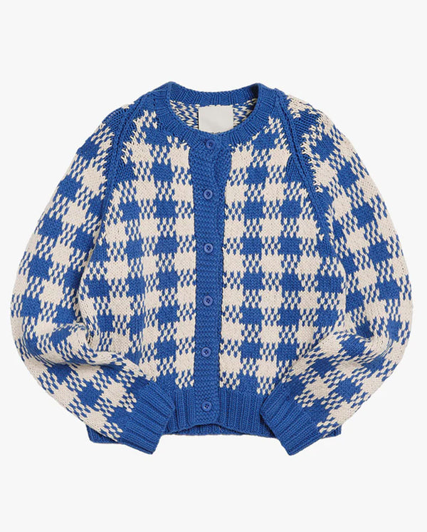 Atomic Cardigan Blue/Ecru