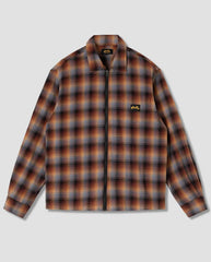 Zip Shirt Brown/Blue Plaid