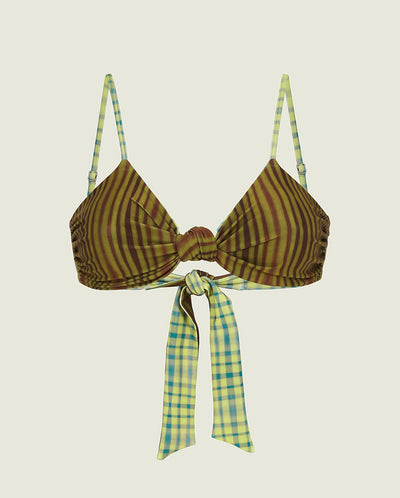 Tree Lines Sabbia Bikini Top Tree Lines Print