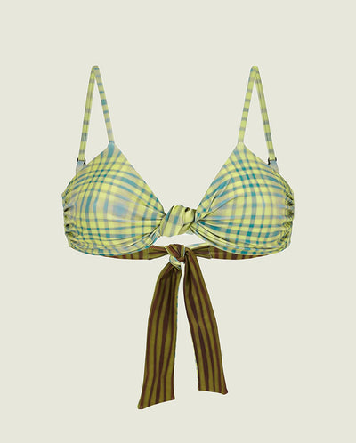 Tree Lines Sabbia Bikini Top Tree Lines Print