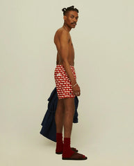 Zig Swim Shorts Red / Ecru Zig