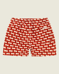 Zig Swim Shorts Red / Ecru Zig