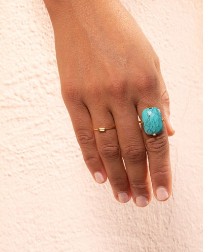 Skinny Rubis Stone Ring GOLD