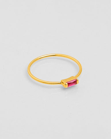 Bo Stone drop Rubis hoops GOLD