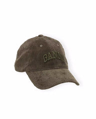 Ganni Cord Cap Military Olive