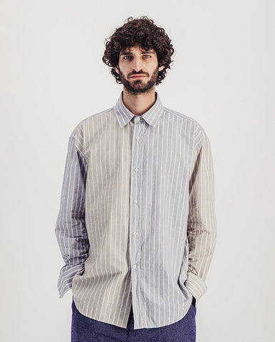 Relaxed Fit Shirt Indigo Micro Check