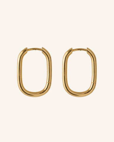 Bo Stone drop Rubis hoops GOLD