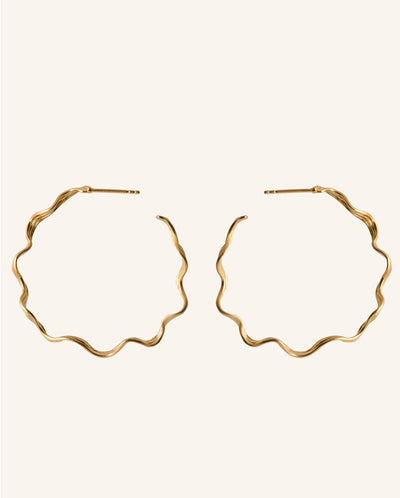 Large Hellir Hoops GOLD