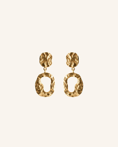 Bo Stone drop Rubis hoops GOLD