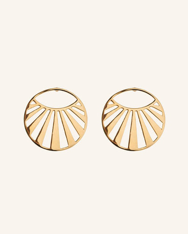 Bo Stone drop Rubis hoops GOLD