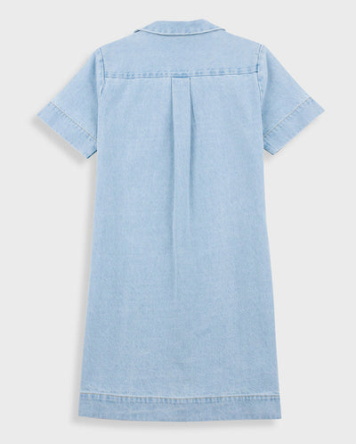 Denim Shirt Dress Heavy Bleach Denim