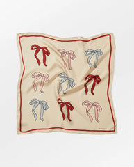 Bow Twill Silk Scarf MULTI