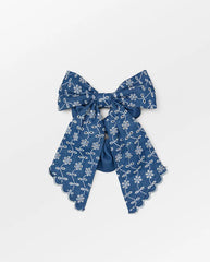 Angela Denim Bow Scrunchie Coronet Blue