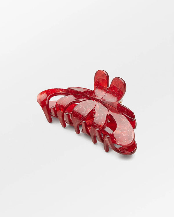 Marble magnolia Hair Claw RED