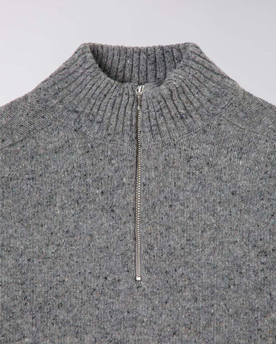 Maru Half Zip Sweater Grey Marl