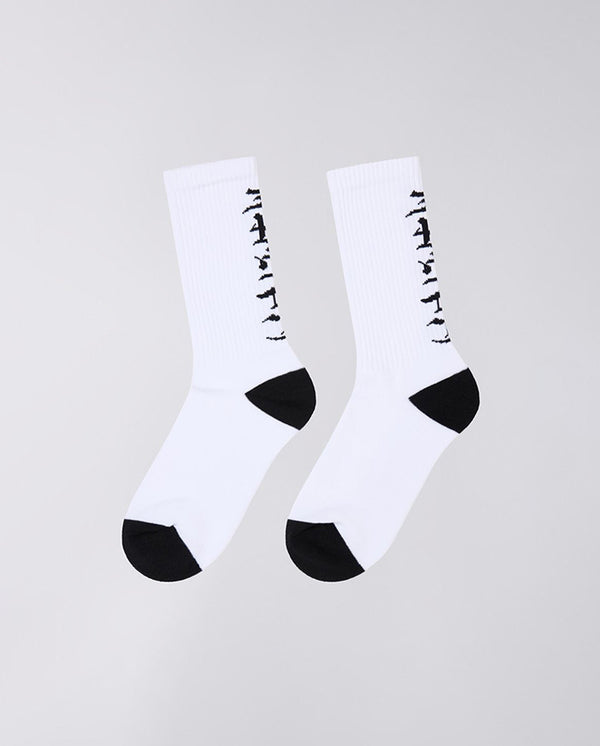 Gothic Socks White Garment Washed