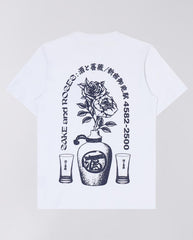 Sake and Roses Tee White Garment Washed