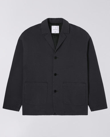 Seersucker Blazer Very Dark Navy