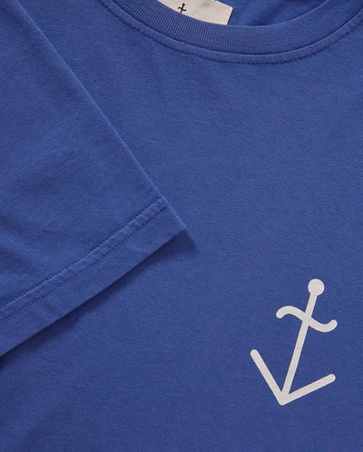 Dantas Logo Tee Blue Ecru Logo