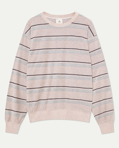 Xavier Classic Sweatshirt Clay Stripe Terry