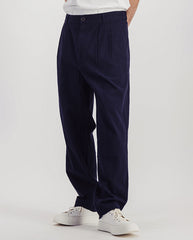 Double Pleat Seersucker Pants NAVY