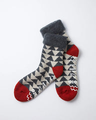 Comfy Room Socks Charcoal / Red