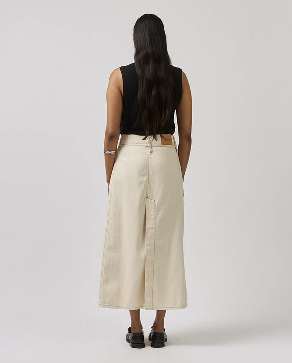Serene Denim Maxi Skirt Natural